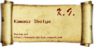 Kamasz Ibolya névjegykártya
