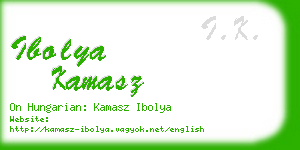 ibolya kamasz business card